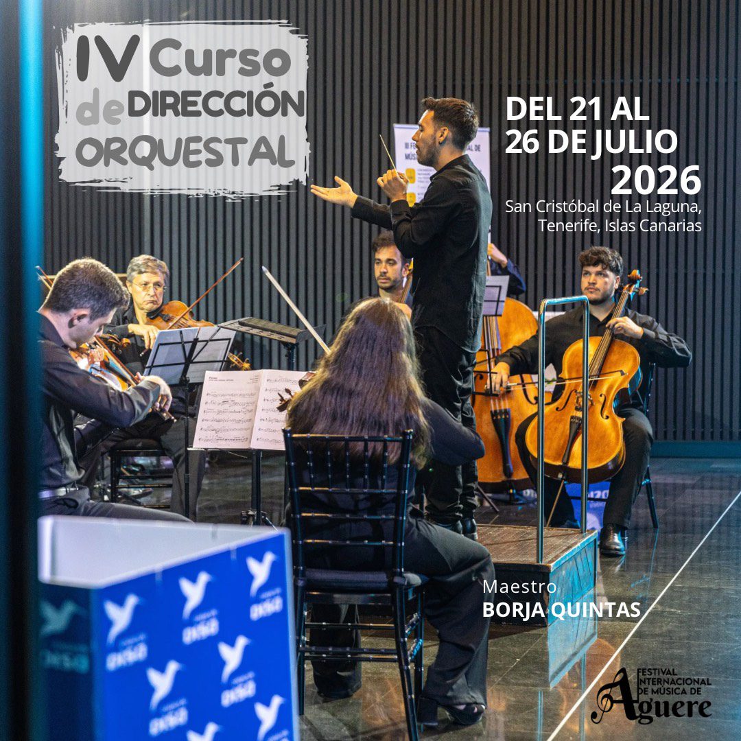Cartel del curso de perfeccionamiento de direccion orquestal